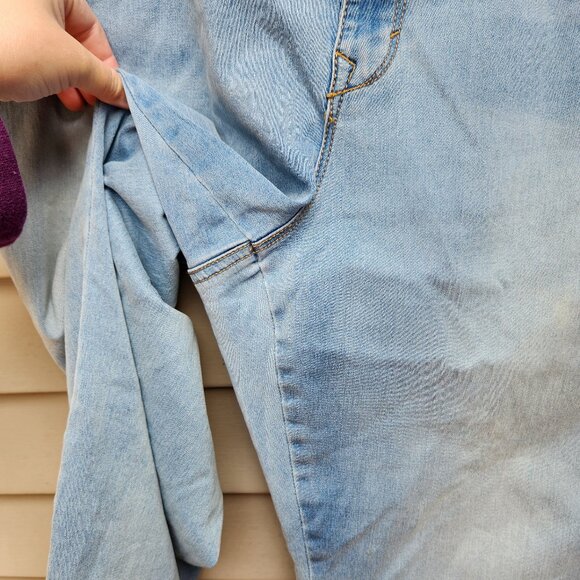 Gloria Vanderbilt Plus Light Wash Blue Skinny Ankle Jeans Alexandra Lace-Up Hem - Picture 5 of 14